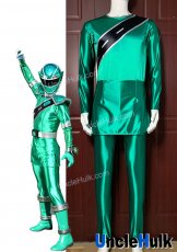 Mashin Sentai Kiramager Kiramai Green Cosplay Satin Bodysuit - with gloves | UncleHulk