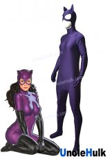 Catwoman Cosplay Spandex Zentai Suit Halloween Costume - with hood | UncleHulk