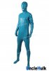 Blue Nylon Rubberized Fabric Full Bodysuit - ZS410 | UncleHulk