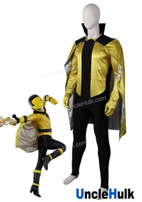 Kaitou Sentai Lupinrange Lupin Yellow Cosplay Costume - suit and cloak | UncleHulk