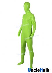 4-Way Elastic PU Zentai Full Bodysuit - only fluorescent green color | UncleHulk