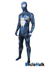 Venom Spider Blue and Black Spandex Zentai Cosplay Costume - with lenses | UncleHulk