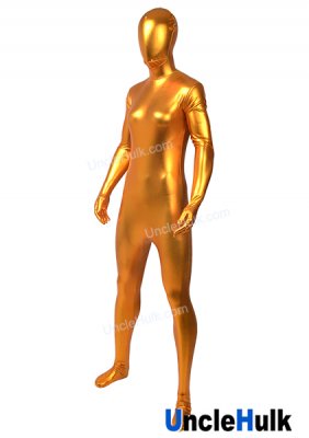 Golden Rubberized Fabric Bodysuit - ZS407 | UncleHulk