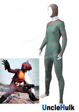 Masked Rider Amazon Spandex Zentai Costume Cosplay Bodysuit - with white scarf | UncleHulk