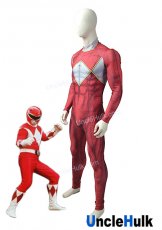 Zyuranger Tyranno Ranger Spandex Zentai Bodysuit Halloween Cosplay Costume