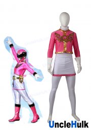 Tensou Sentai Goseiger Pink Ranger Eri Cosplay Bodysuit - include gloves | UncleHulk