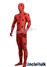 Black Dotted Red Spandex Zentai Suit | UncleHulk