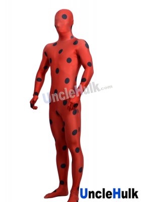 Black Dotted Red Spandex Zentai Suit | UncleHulk