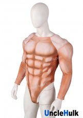 Half Body Medium Silk Floss Muscle Costume Shape Zentai Suit Halloween Suit - with printed muscle pattern | UncleHulk