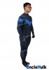 Nightwing Cosplay Costume Black and Blue Spandex Bodysuit - SH0808 | UncleHulk