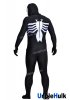 Venom Spider Black and White Spandex Zentai Cosplay Costume - with lenses -SP706 | UncleHulk