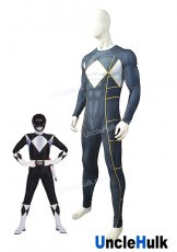 Mighty Morphin Black Mammoth Ranger Spandex Zentai Halloween Cosplay Costume | UncleHulk