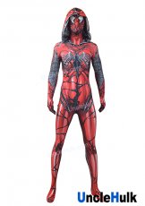 Red Venom Gwen GwenSpiderman High Quality Spandex Zentai Bodysuit -include lenses | UncleHulk