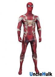 Red Iron Spider Printed Spandex Zentai Bodysuit Cosplay Costume | UncleHulk