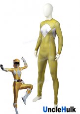 Mighty Morphin Yellow Tiger Ranger Spandex Spandex Zentai Halloween Cosplay Costume | UncleHulk