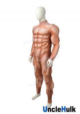 Brown Silk Floss Muscle Shape Spandex Zentai Suit Halloween Costume | UncleHulk