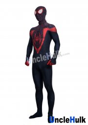 Spider Miles Morales Black and Red Cosplay Bodysuit - SP541 | UncleHulk