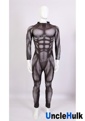 Black Silk Floss Medium Muscle Bodysuit - Style B ZS911 | UncleHulk