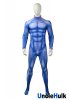 Dark Blue and White Muscle Shape Spandex Zentai Suit Halloween Costume | UncleHulk