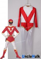 Choujin Sentai Jetman Red Hawk Satin Fabric Cosplay Costume - with shawl | UncleHulk