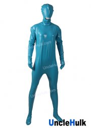 Blue Nylon Rubberized Fabric Full Bodysuit - ZS410 | UncleHulk