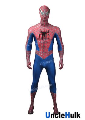 Raimi Spider Tobey Spider Cosplay Costume - with rubber logos - SP102 | UncleHulk