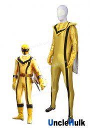 Mystic Force Yellow MagiRanger Cosplay Costume - include cloak and gloves | UncleHulk