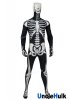 Print Pattern Human Skeleton Cosplay Spandex Black Suit Halloween | UncleHulk