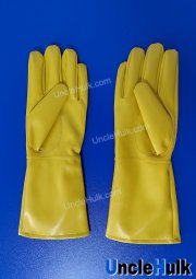 Super Sentai Gloves Yellow Faux Leather Gloves - One Size Only | UncleHulk