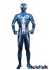 High Quality Venom blue and white Spandex Zentai Bodysuit | UncleHulk