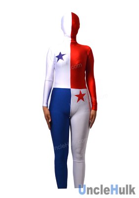 National Flag Spandex Zentai Full Bodysuit (with hood)