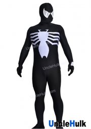 Venom Spider Black and White Spandex Zentai Cosplay Costume - with lenses -SP706 | UncleHulk