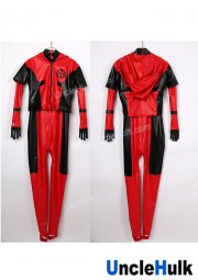 PU Fabric Deadpool Cosplay Costumes - Bodysuit and Jacket | UncleHulk