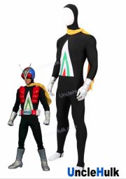 Showa Rider Riderman Zentai Suit -with Faux Leather Gloves and Spandex Scarf - Kamen Rider Masked Rider | UncleHulk