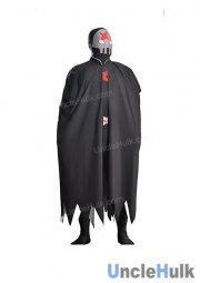 Red X The Punisher Costume Spandex Zentai Costume with Cape