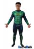 Green Lantern Cosplay Costume Spandex Zentai Bodysuit - with Rubber chest logo - SH0505 | UncleHulk