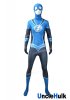 The Blue Lantern Flash The Flash Justice League Zentai Cosplay Costume -with hood | UncleHulk