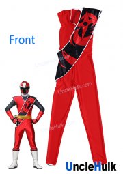 Shuriken Sentai Ninninger Red Ninja Cosplay Costume Halloween Bodysuit - style 2 | UncleHulk