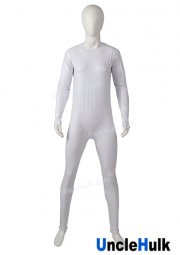 Super Sentai White Rubberized Fabric Bodysuit | UncleHulk