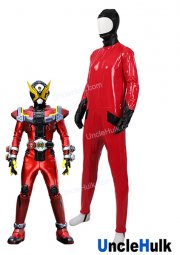 Kamen Rider Geiz PU Zentai Suit - Faux Leather Hood and gloves - Masked Rider | UncleHulk