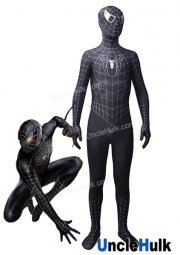 Raimi Spiderman Tobey Spiderman Black Spandex Zentai Bodysuit Halloween Cosplay Costume | UncleHulk