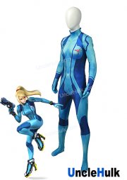 METROID Game Samus Aran Spandex Zentai Cosplay Costume Halloween Catsuit | UncleHulk