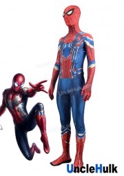 Blue Iron Spider Printed Spandex Zentai Bodysuit Home Cosplay Costume | UncleHulk