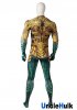 Aquaman Cosplay Costume Movie 2018 Jason Momoa Greeen Printed Spandex Zentai Suit Halloween Bodysuit - SH1105 | UncleHulk