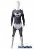 Black and White Superm Cosplay Costume - white cloak with black logo - No.24 | UncleHulk