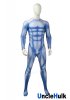 Blue Ink Muscle Shape Spandex Zentai Suit Halloween Costume | UncleHulk