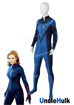 Fantastic 4 Fantastic Four Team Uniform Spandex Zentai Cosplay Costume - with rubber chest logo | UncleHulk