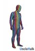 Colorful Stripe Spandex Zentai Full Bodysuit