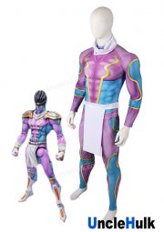 Star Platinum Cosplay Costume Kujo Jotaro Stand from Jojo part 4 - purple and blue - send collar and loincloth | UncleHulk