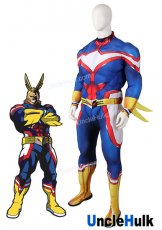 My Hero Academia All Might Muscle Costume cosplay Spandex Zentai Cosplay Bodysuit - Silk Floss Muscle | UncleHulk